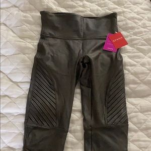 Spanx faux leather moto leggings